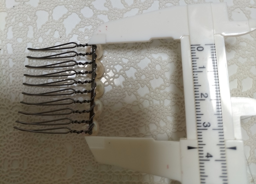 日本産あこや本真珠のヘアコーム 10本足