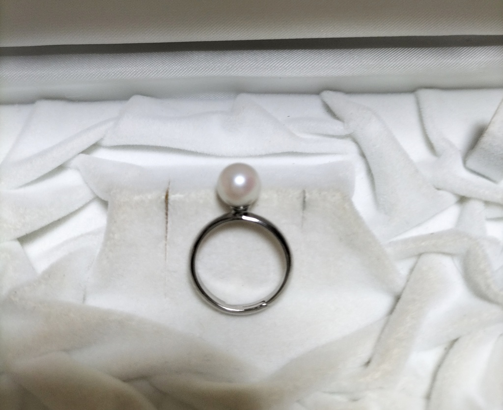 日本産あこや本真珠の指輪(フリーサイズ)