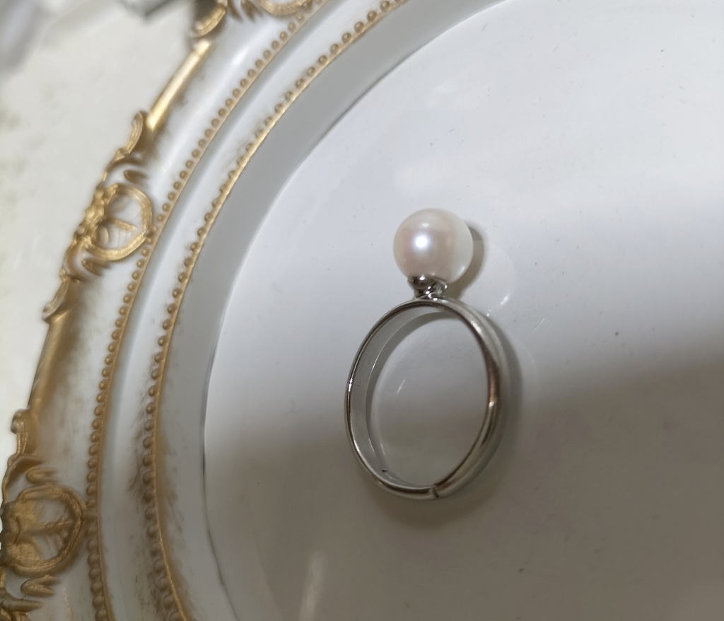 日本産あこや本真珠の指輪(フリーサイズ)