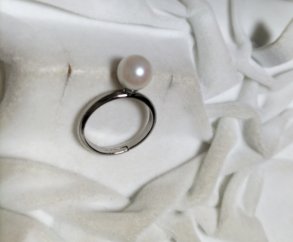 日本産あこや本真珠の指輪(フリーサイズ)
