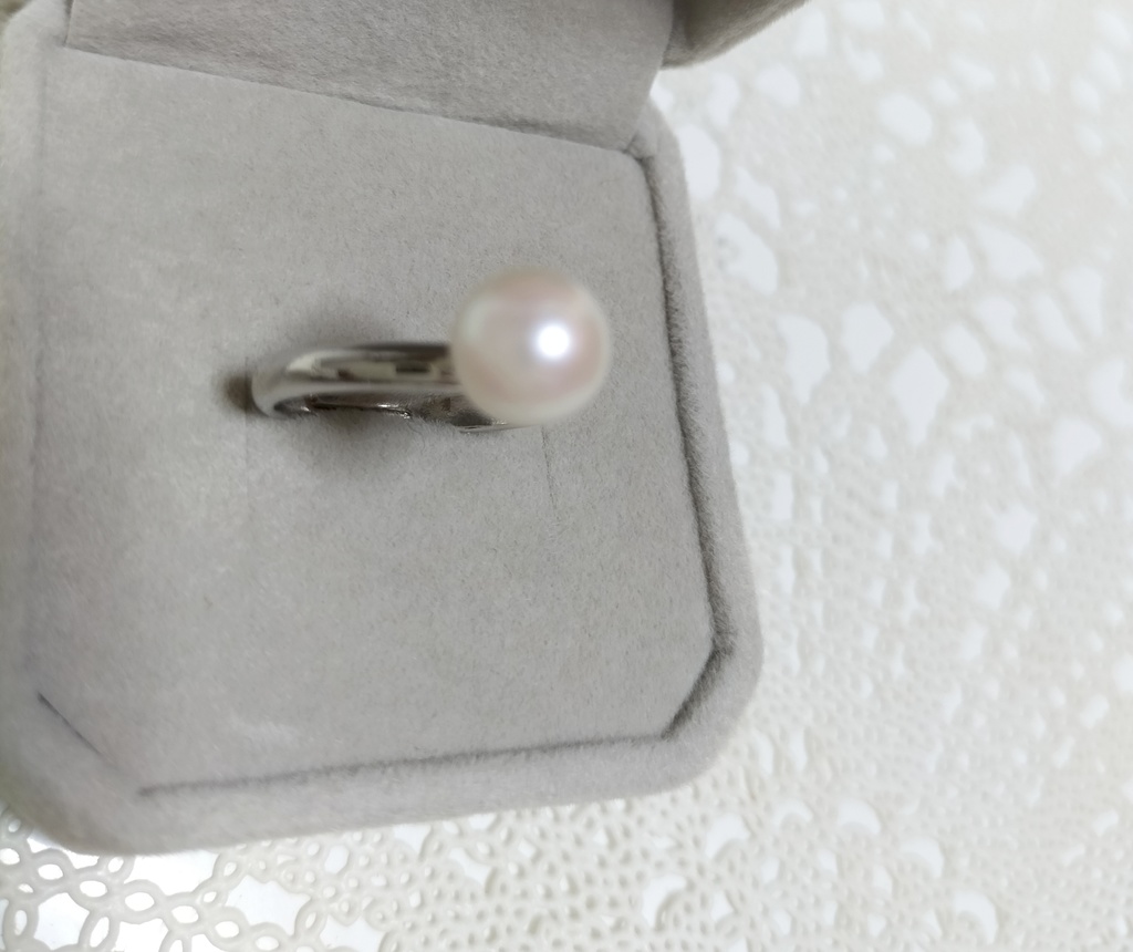 日本産あこや本真珠の指輪(フリーサイズ)