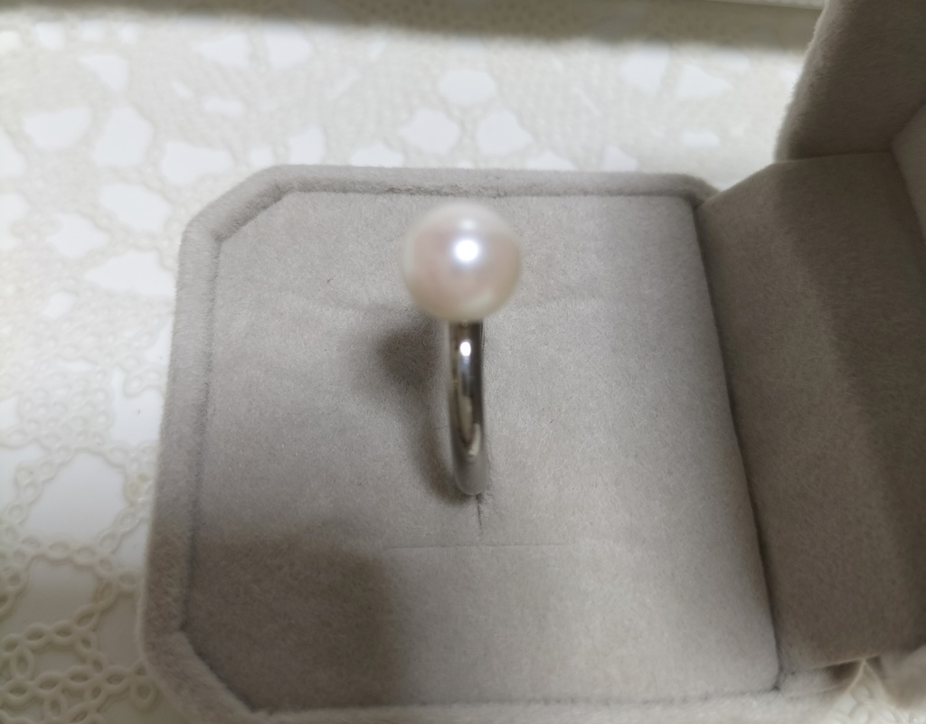 日本産あこや本真珠の指輪(フリーサイズ)