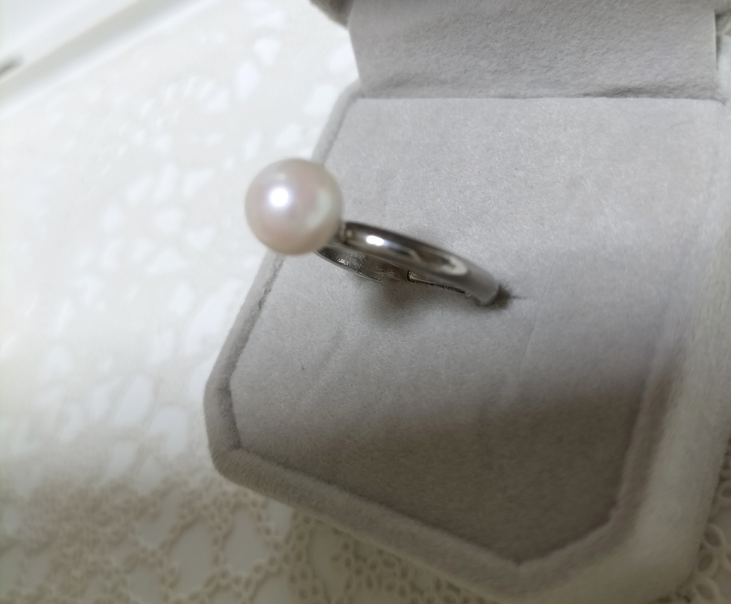 日本産あこや本真珠の指輪(フリーサイズ)