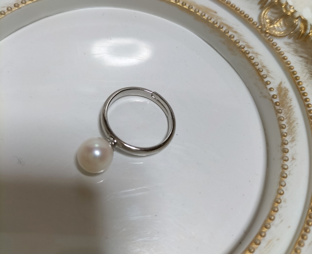 日本産あこや本真珠の指輪(フリーサイズ)