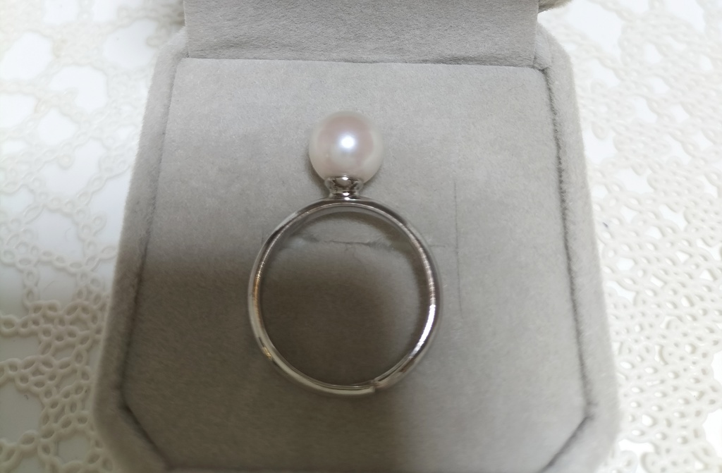 日本産あこや本真珠の指輪(フリーサイズ)