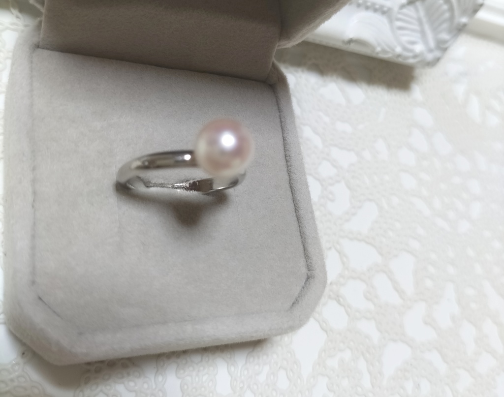 あこや本真珠(日本産)の指輪 フリーサイズ