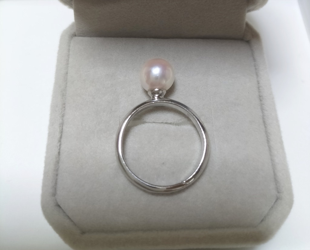 あこや本真珠(日本産)の指輪 フリーサイズ
