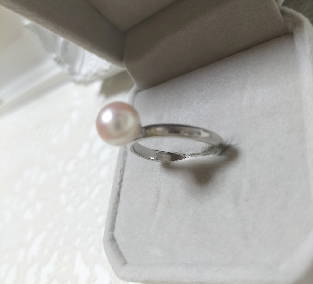 あこや本真珠(日本産)の指輪 フリーサイズ