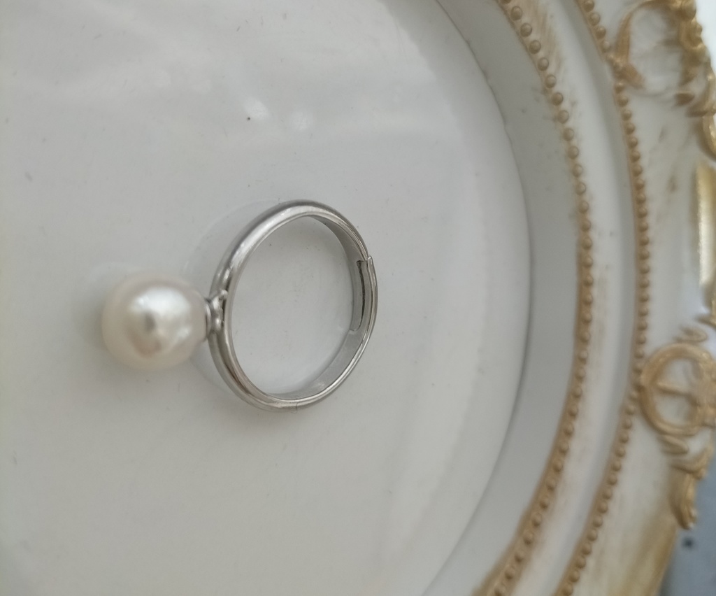 あこや本真珠(日本産)の指輪 フリーサイズ