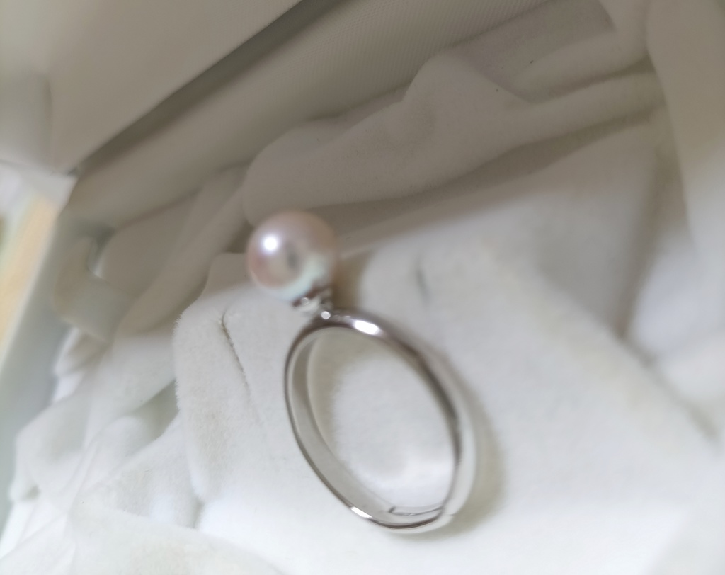 あこや本真珠(日本産)の指輪 フリーサイズ