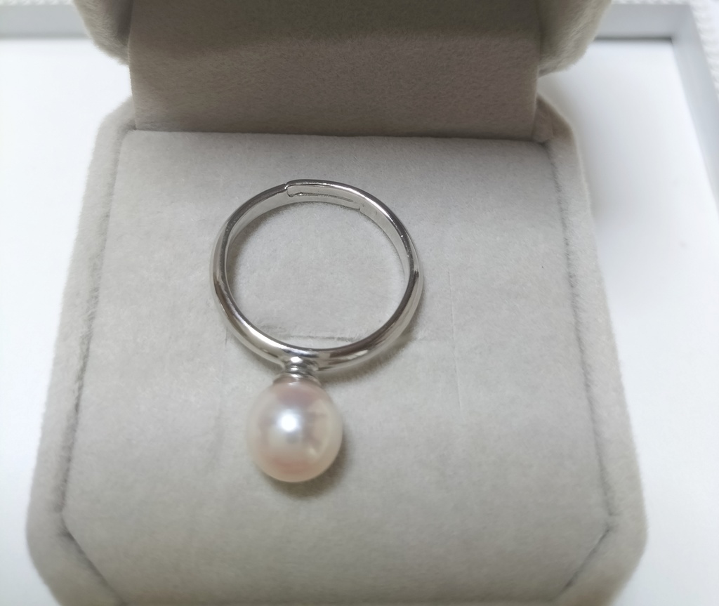 あこや本真珠(日本産)の指輪 フリーサイズ