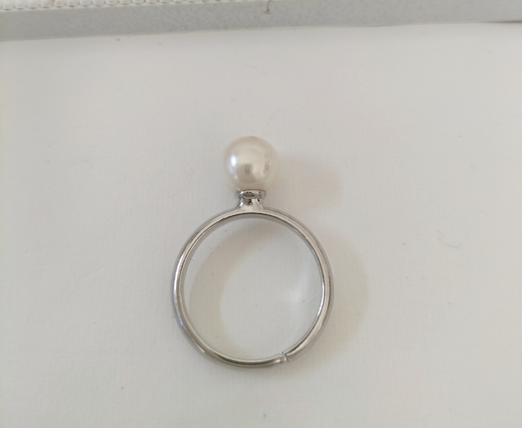 日本産あこや本真珠(宇和島産)のリング(フリーサイズ)