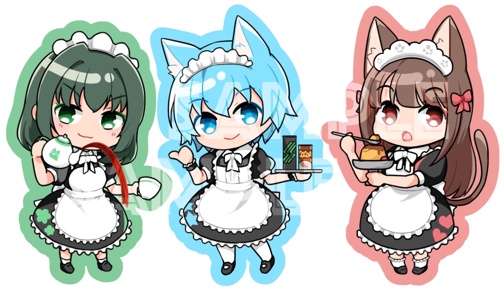 しゅいろママ・村上さん・藍ちゃんホログラムステッカーセット