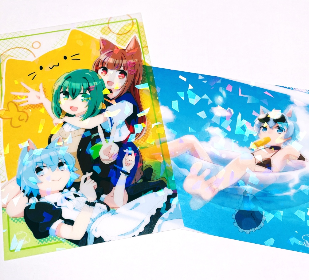 しゅいろママ・村上さん・藍ちゃんキラキラクリアポストカード