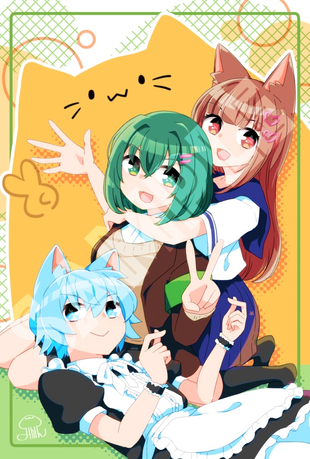 しゅいろママ・村上さん・藍ちゃんキラキラクリアポストカード