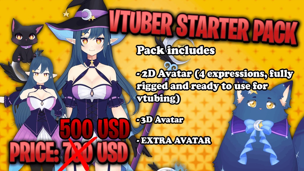 OFFER 3 AVATARS - VTUBER STARTER PACK