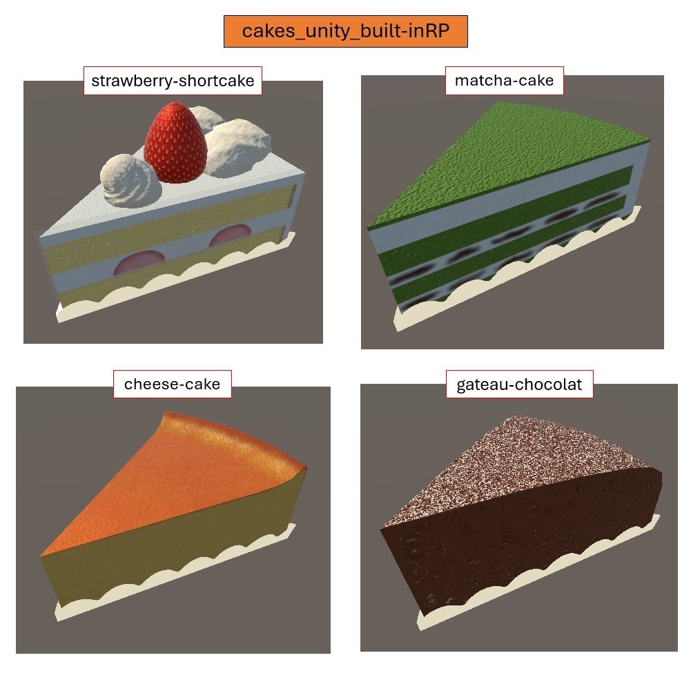 「3Dモデル」ケーキ