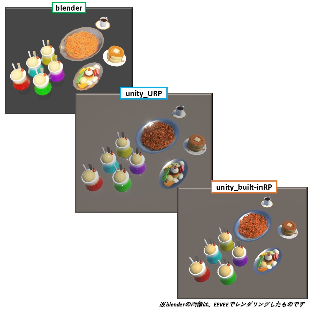 【無料】 「3Dモデル」喫茶店メニュー vol.1