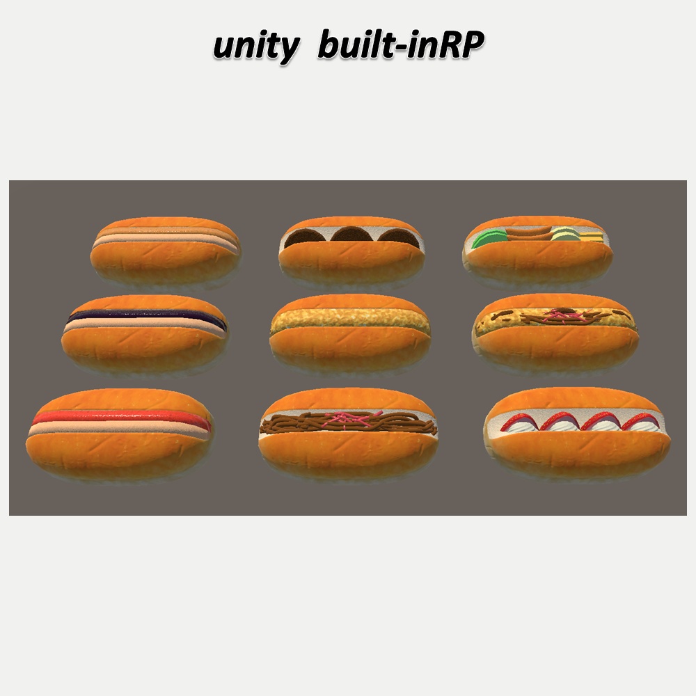 【無料 FREE】「3Dモデル」コッペパンサンド