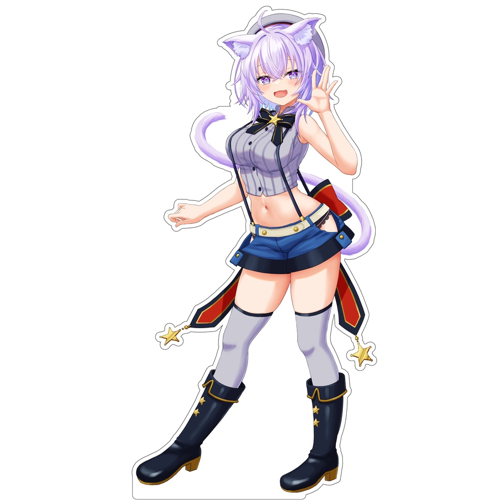 猫又おかゆ（大空スバルサスペンダー衣装交換）アクリルスタンド【非公式】