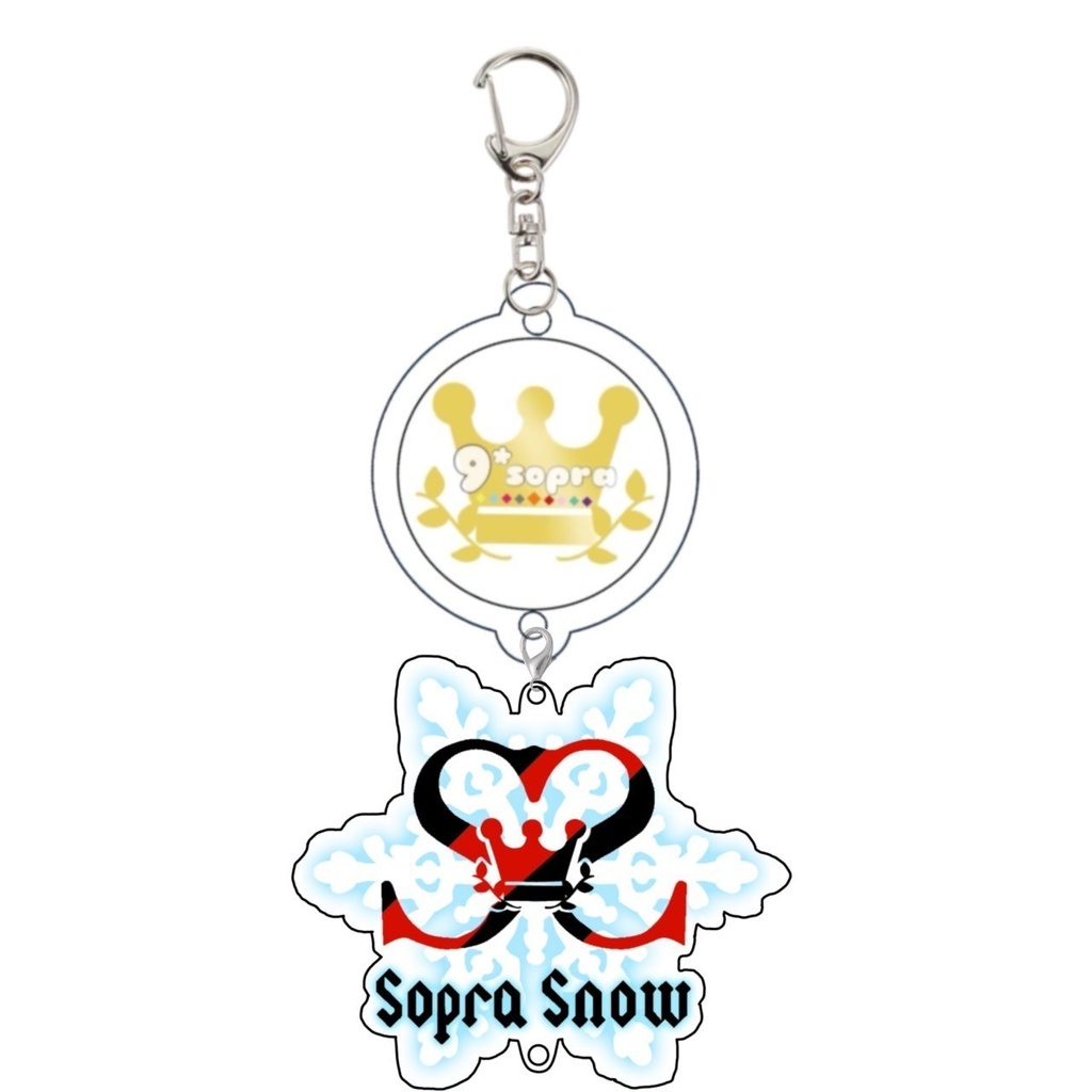 9*Sopraロゴアクリルキーホルダー＋Sopra Snowチャームセット