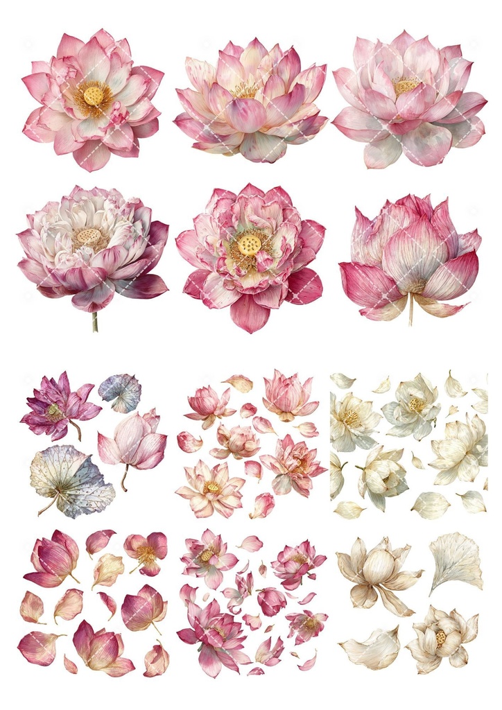 【印刷可】蓮の花素材集117点