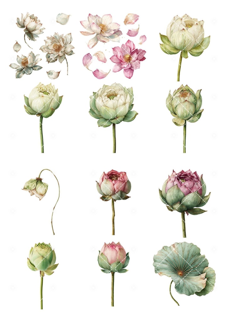 【印刷可】蓮の花素材集117点
