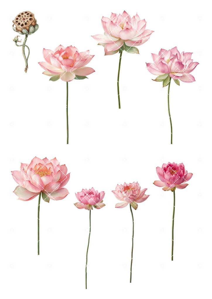 【印刷可】蓮の花素材集117点