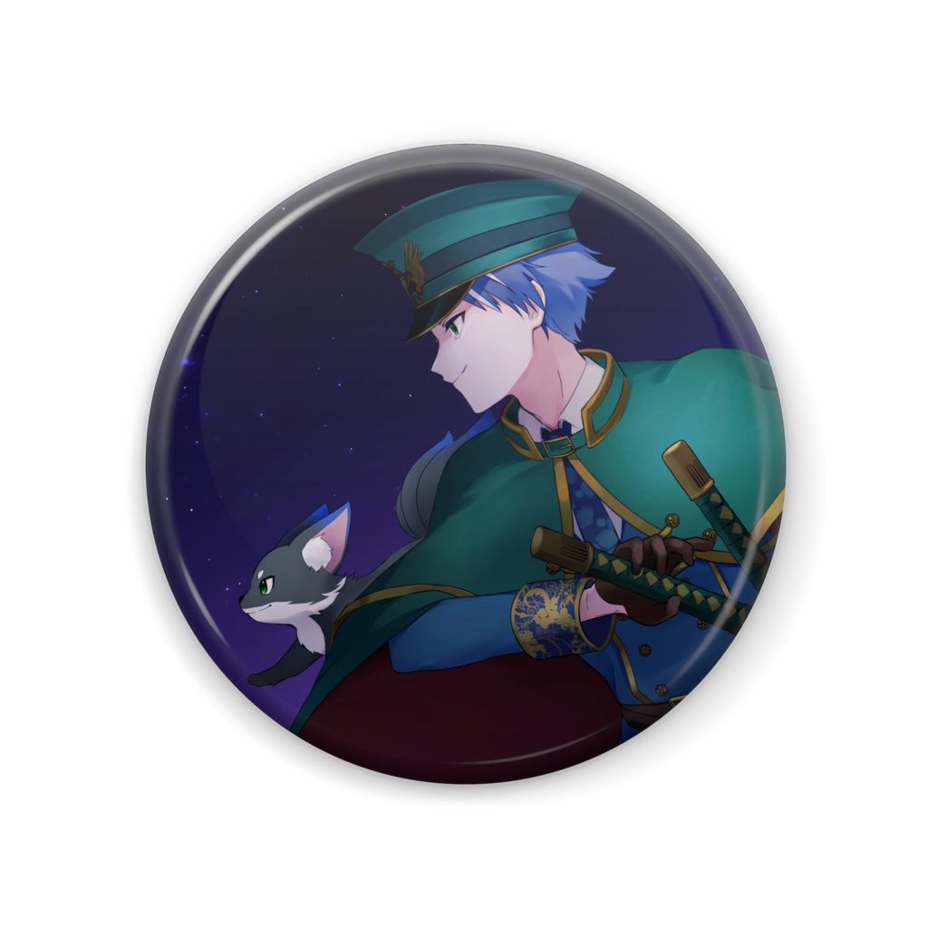 三か月缶バッチ