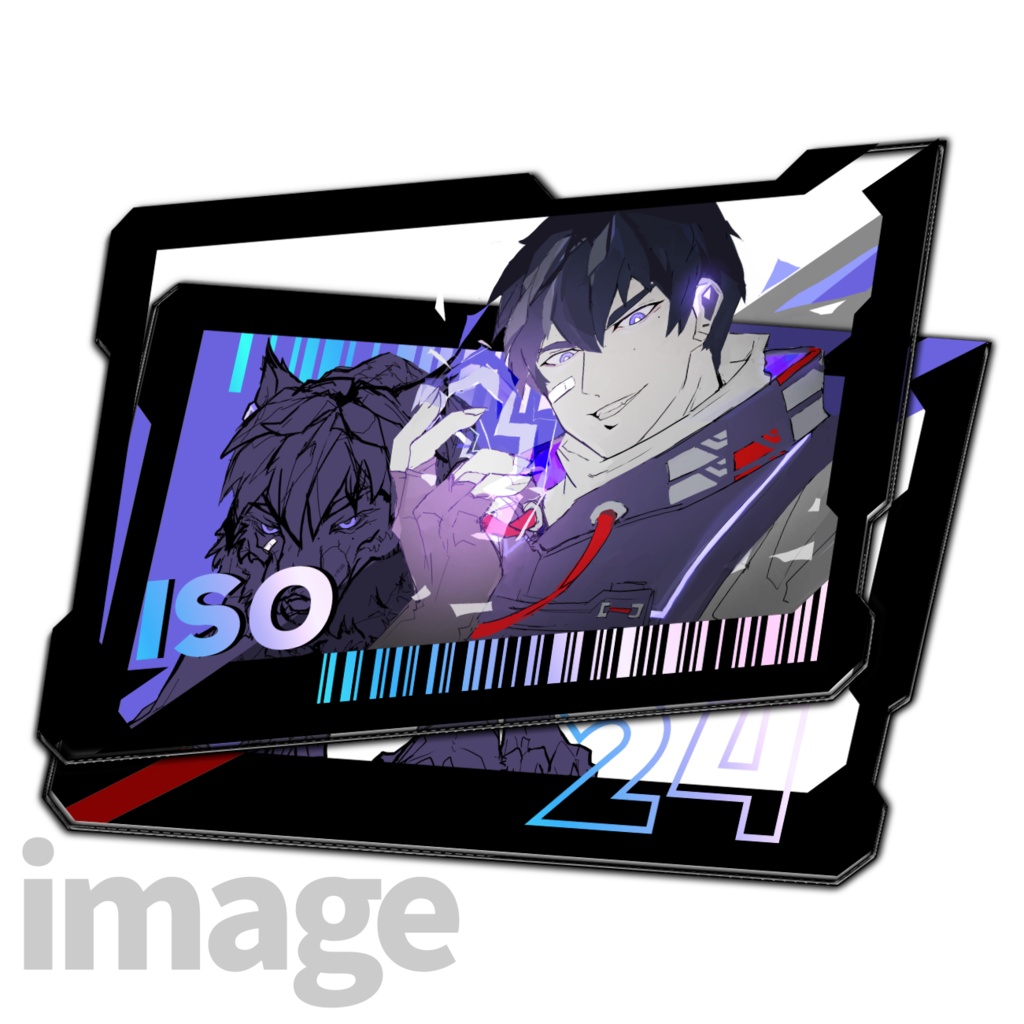 アイソ　二層IDカード風アクリルキーホルダー(¥1500)
