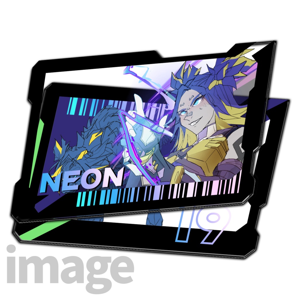 ネオン　二層IDカード風アクリルキーホルダー(¥1500)