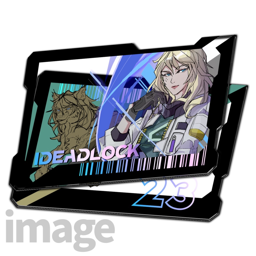デッドロック 二層IDカード風アクリルキーホルダー(¥1500)