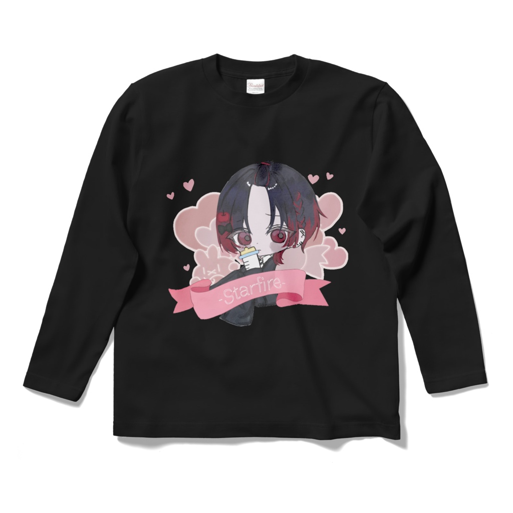 あぅたのげろかわロングスリーブTシャツ(黒長袖)