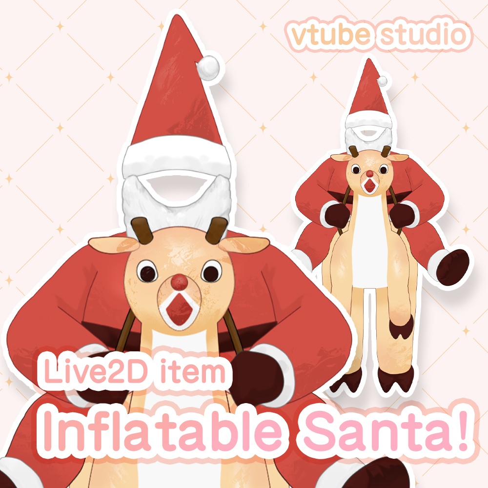 【Live2D item】 Inflatable Santa Vtuber Asset【vtube studio】