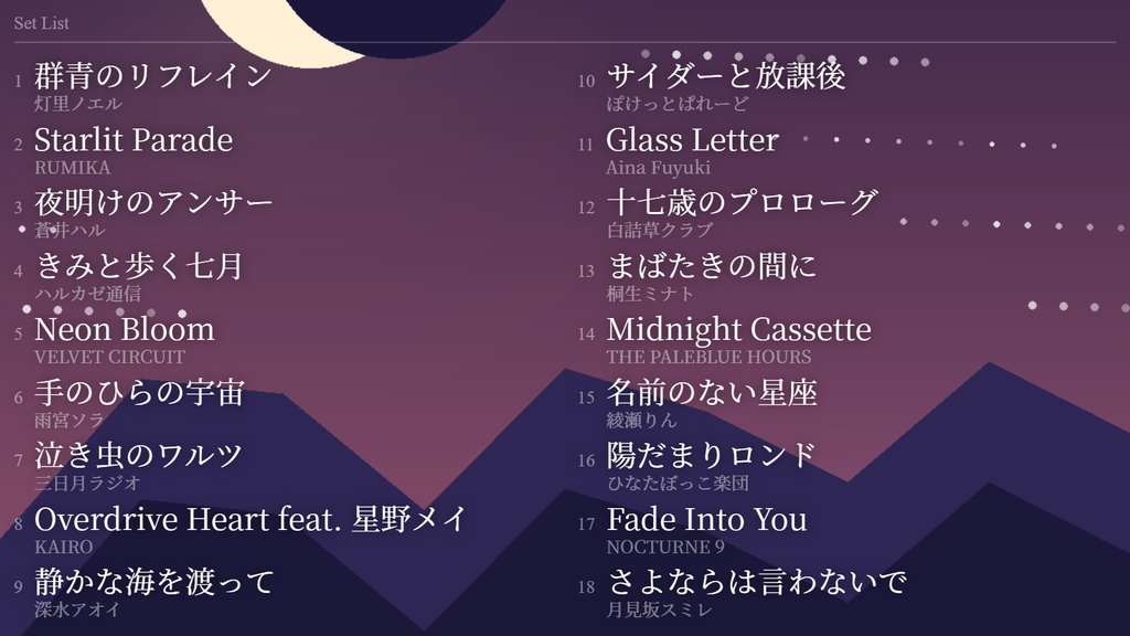 【OBS用】RichSetList|歌枠のセトリ表示&まとめ画像