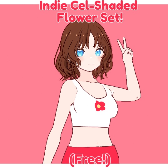 🌼 Indie Cel-Shaded Flower Set (Free)!