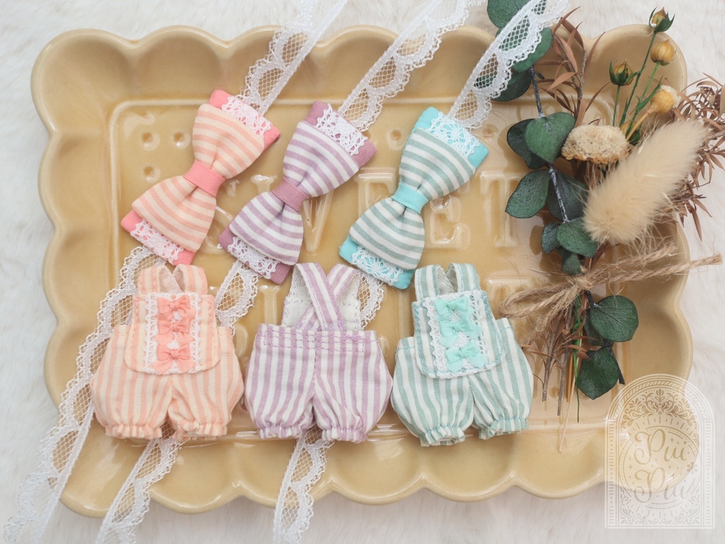 しましまサロペットset