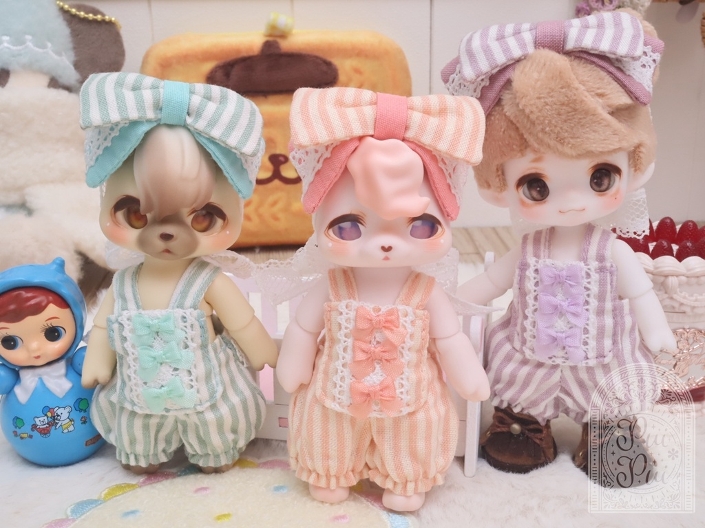 しましまサロペットset