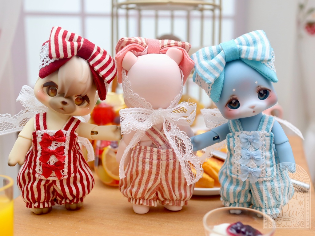 しましまサロペットset