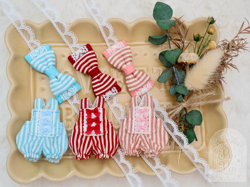 しましまサロペットset