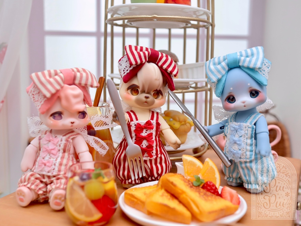 しましまサロペットset