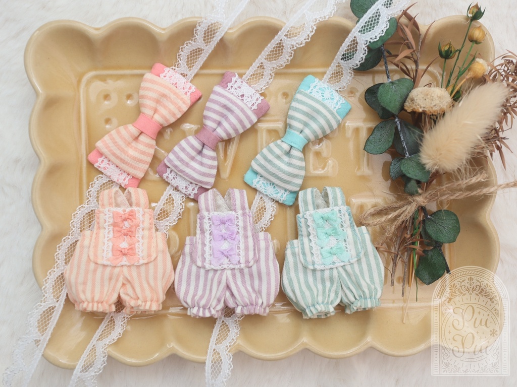 しましまサロペットset