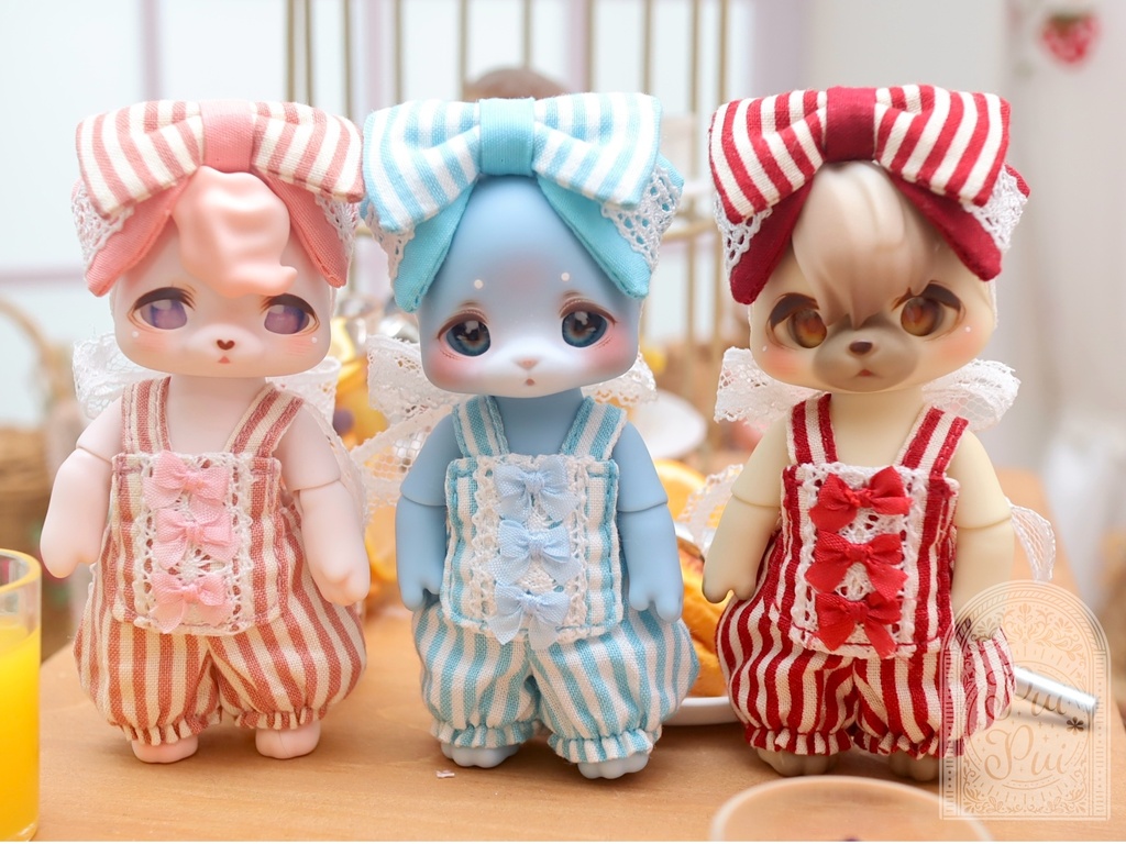 しましまサロペットset