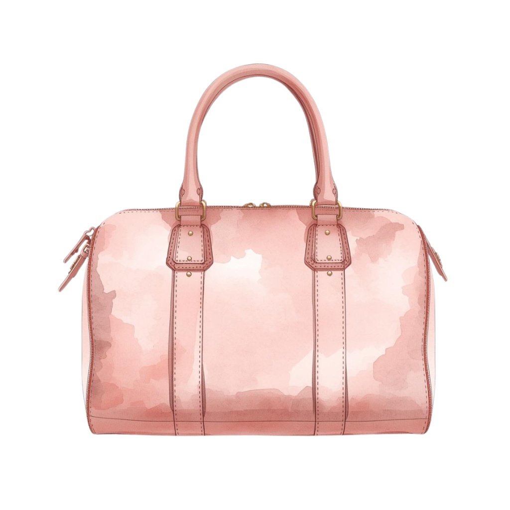 【canva】水彩風旅行アートクリップアートセット(ピンク系/全10種類)PNG背景透過