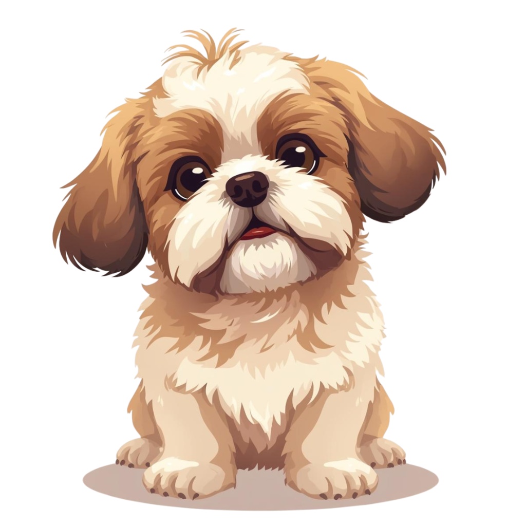 【canva】水彩風・子犬アートクリップアートセット(全10種類)PNG背景透過