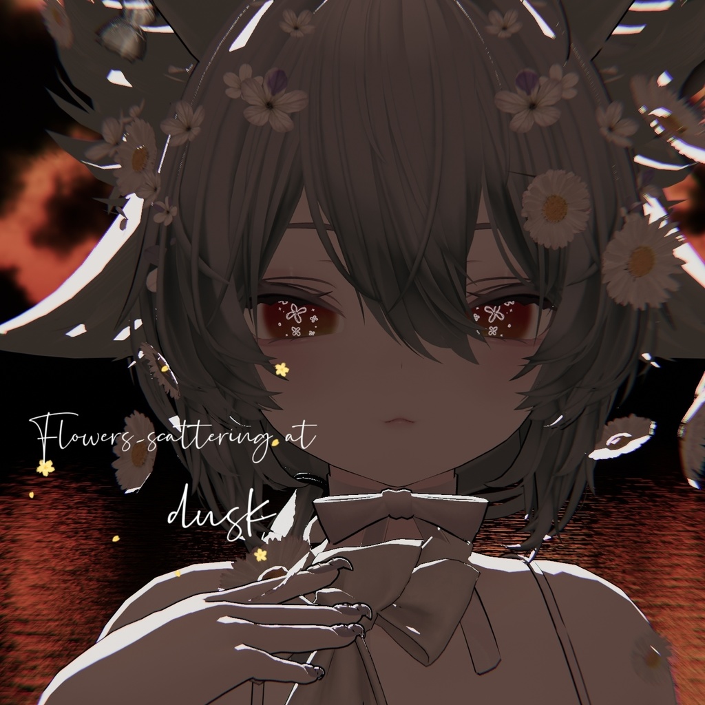 ⌇rurune対応アイテクスチャ⌇ Flowers scattering at dusk
