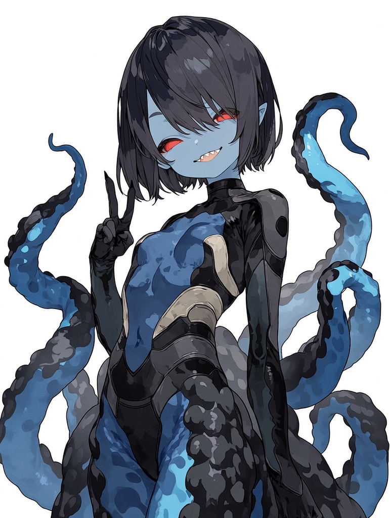 #6 触手娘イラスト集【テンタコる"青"】