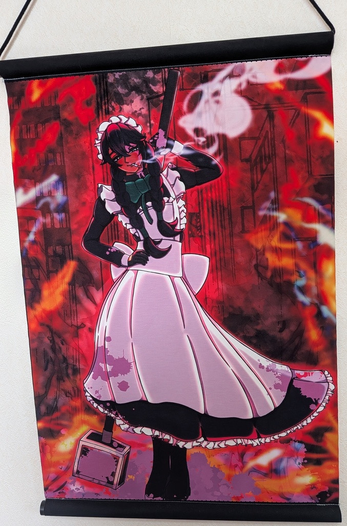 A2メイドさん布タペストリー