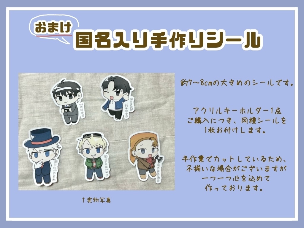 Homculenceアクリルキーホルダー No.1 +シール1枚付き