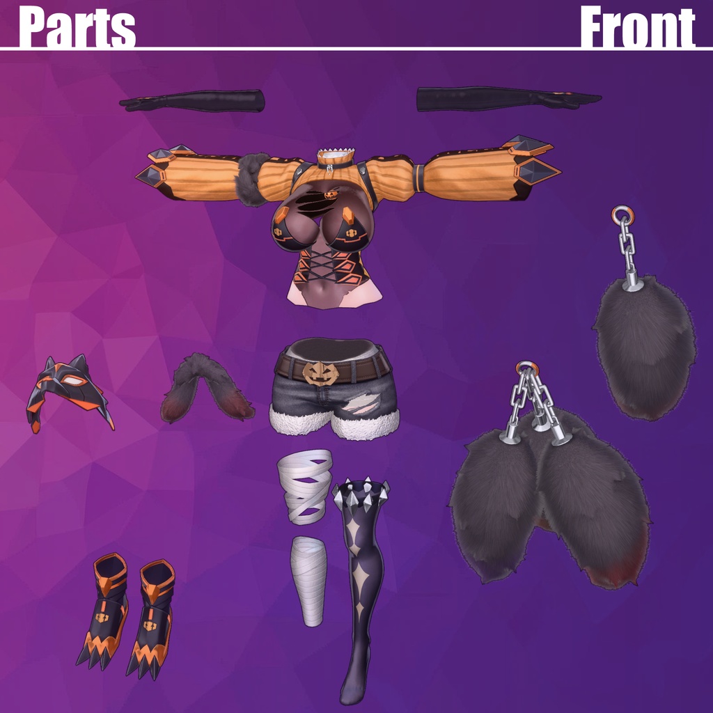 VRChat向け衣装『WILD WOLF』【13アバター対応】